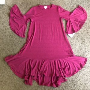 Lularoe XS Maurine Dress Deep Pink/Fuschia Color